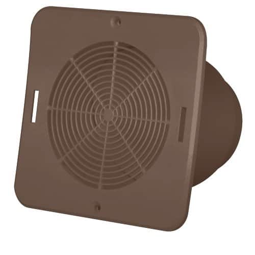 Duraflo 646015BR Bathroom Soffit Exhaust Vent, Brown, 6.75" x 5.75